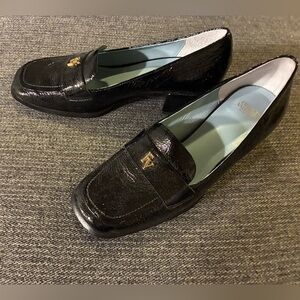 Frances Valentine Elegant Black Loafers. The only marks are on the bottom.